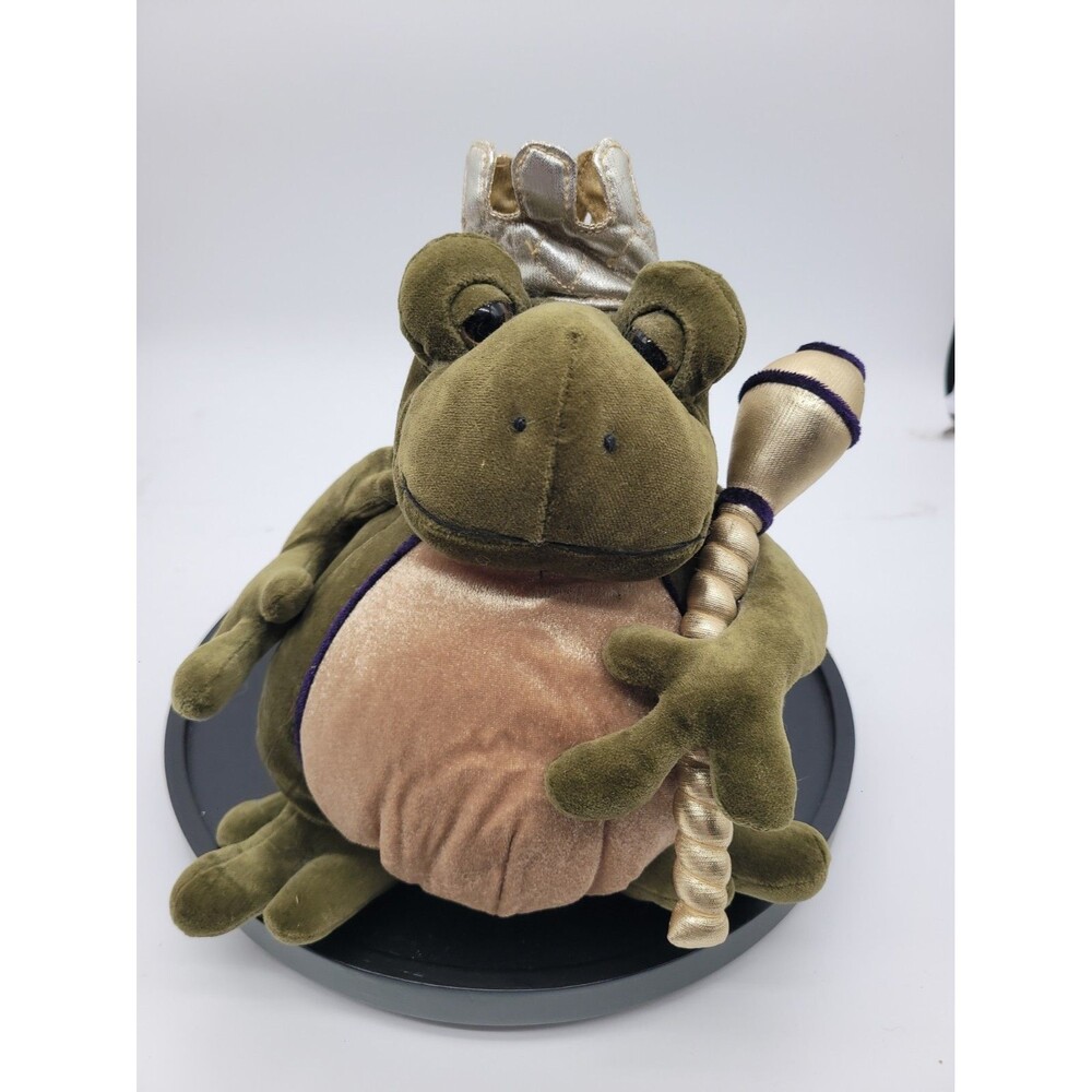 Manhattan Toy 2001 Frog 10" Plush Royal Renaissance Velvet Velour  Frog Vintage